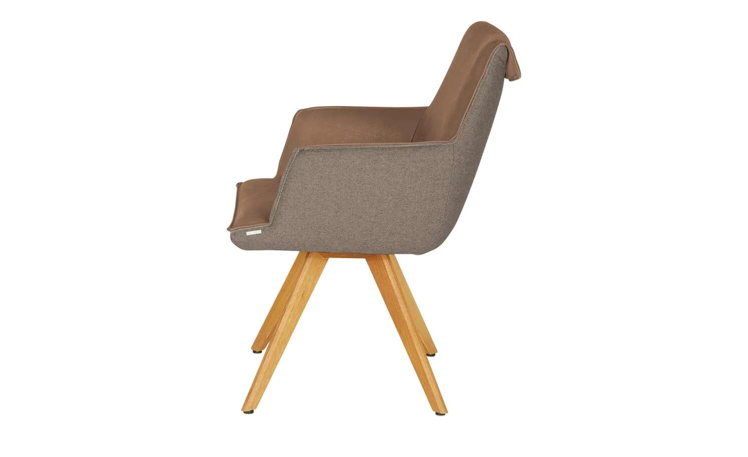 KOINOR Armlehnstuhl Leder Schwof | Chai (Hellbraun) / Dunkelbraun Nein – Bild 4