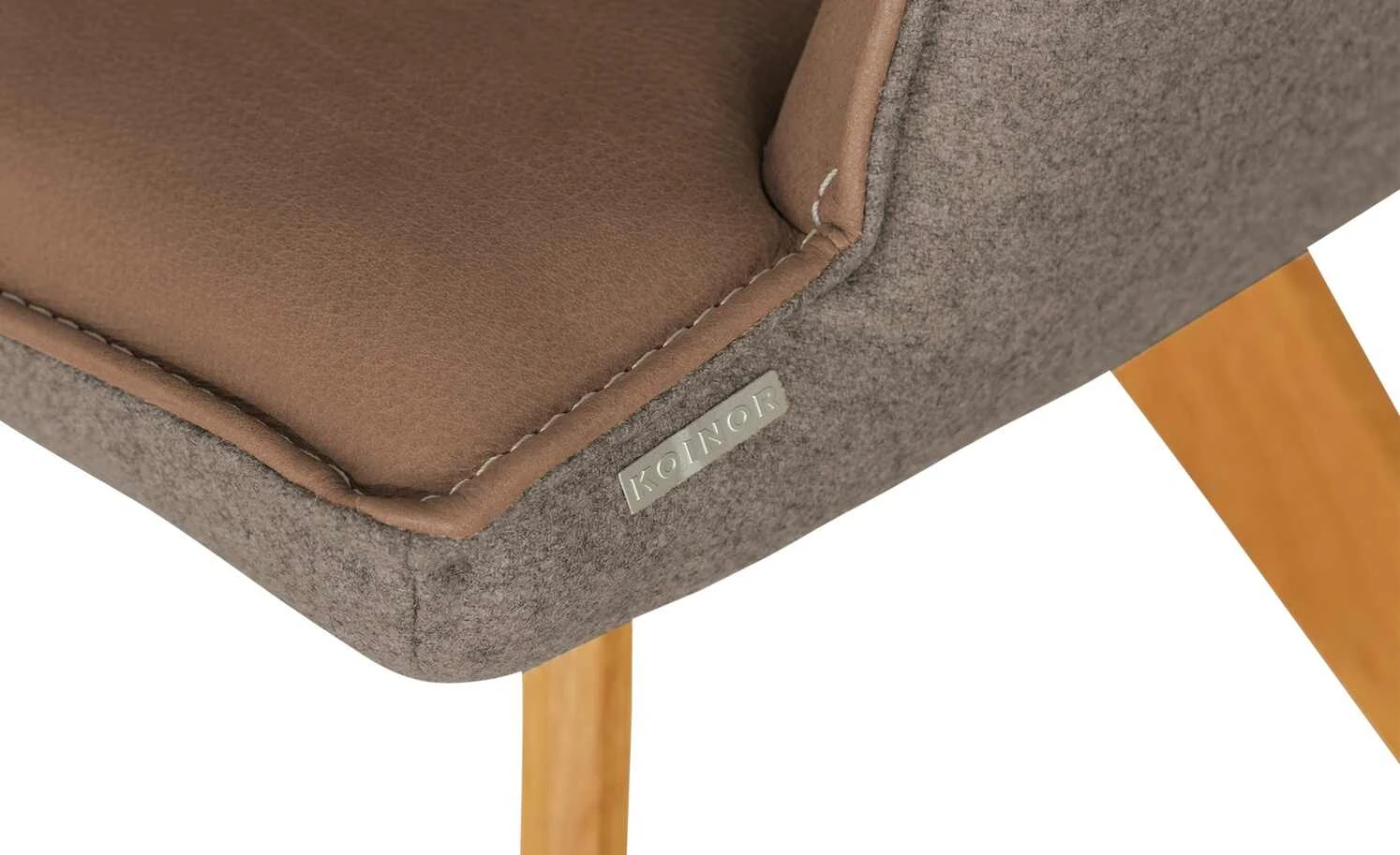 KOINOR Armlehnstuhl Leder Schwof | Chai (Hellbraun) / Dunkelbraun Nein – Bild 9