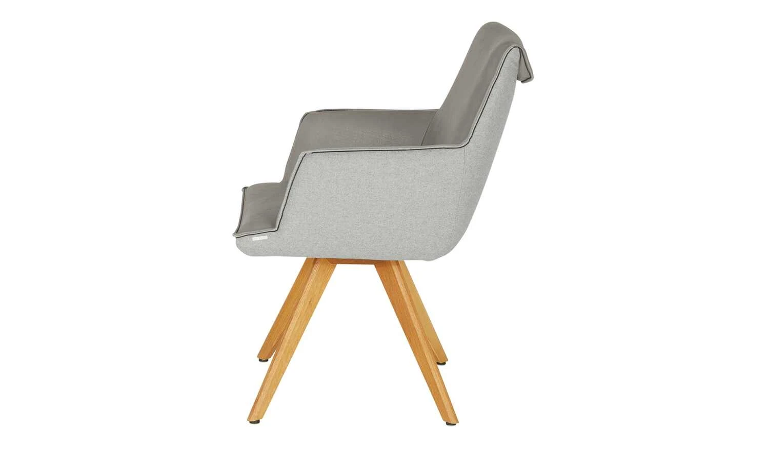 KOINOR Armlehnstuhl Leder Schwof | Asphalt (Hellgrau) / Hellgrau Nein – Bild 5