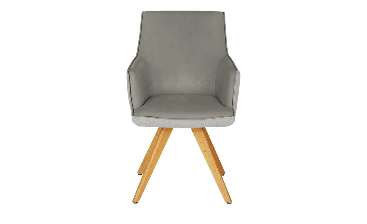 KOINOR Armlehnstuhl Leder Schwof | Asphalt (Hellgrau) / Hellgrau Nein – Bild 7