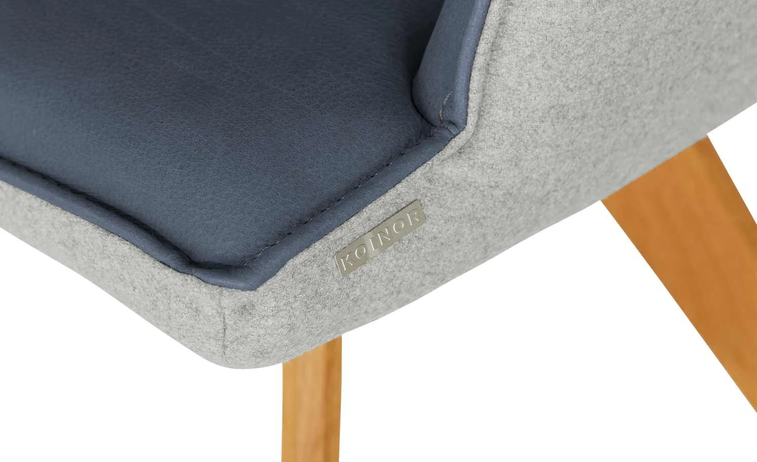 KOINOR Armlehnstuhl Leder Schwof | Night (Dunkelblau) / Hellgrau Ja – Bild 9