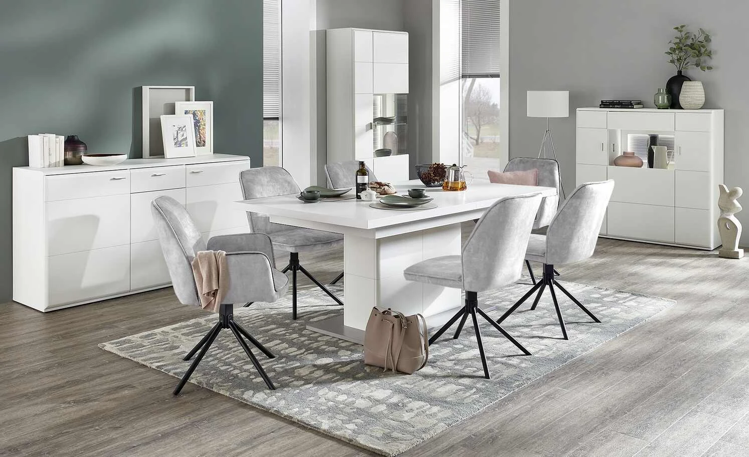 uno Polsterstuhl drehbar Ramina | Grau Nein