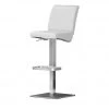 Barstuhl Vittoria | Weiß eckig mit glattem Sitz