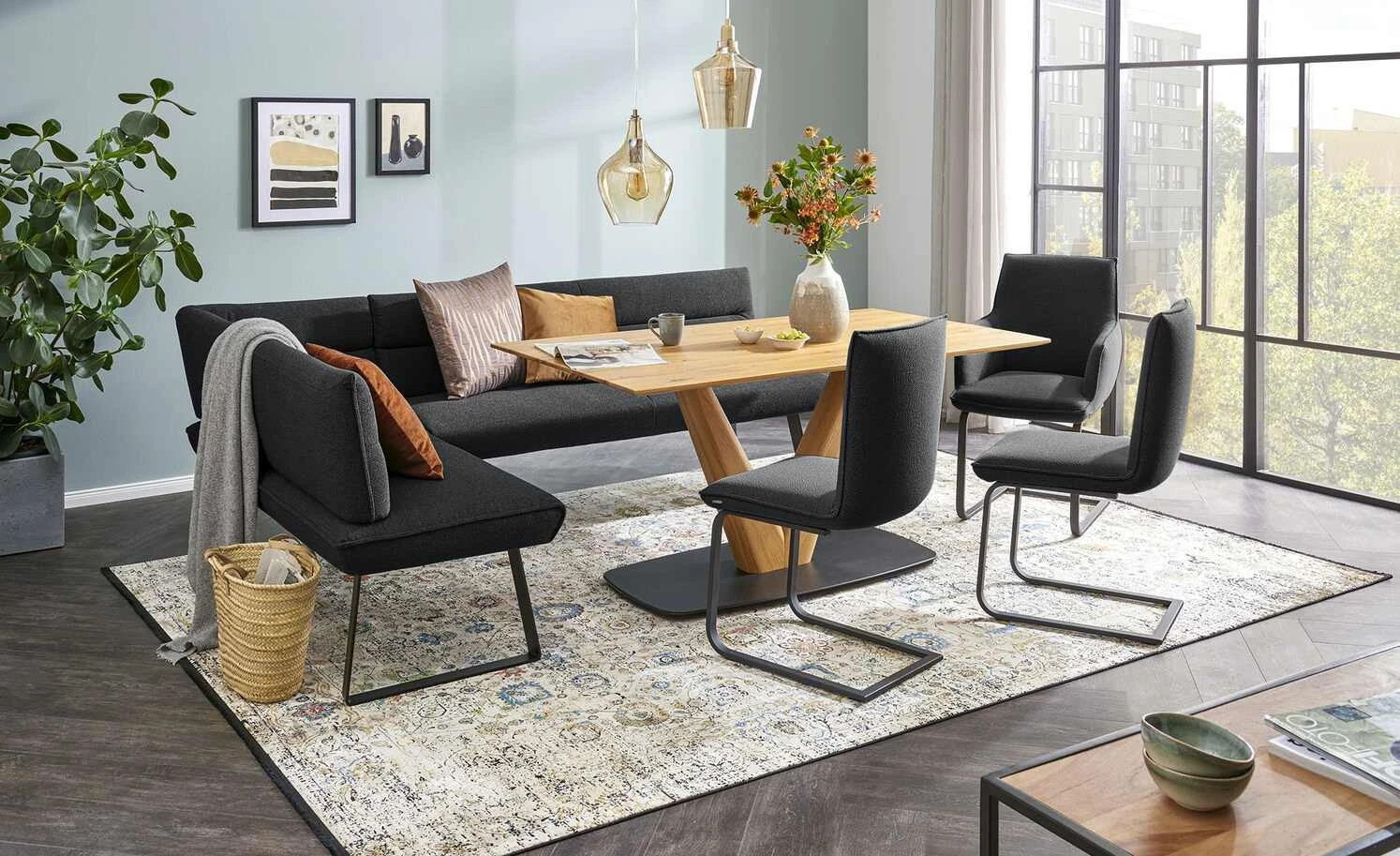 KOINOR Polsterschwingstuhl Dining System 3 | Schwarz Nein