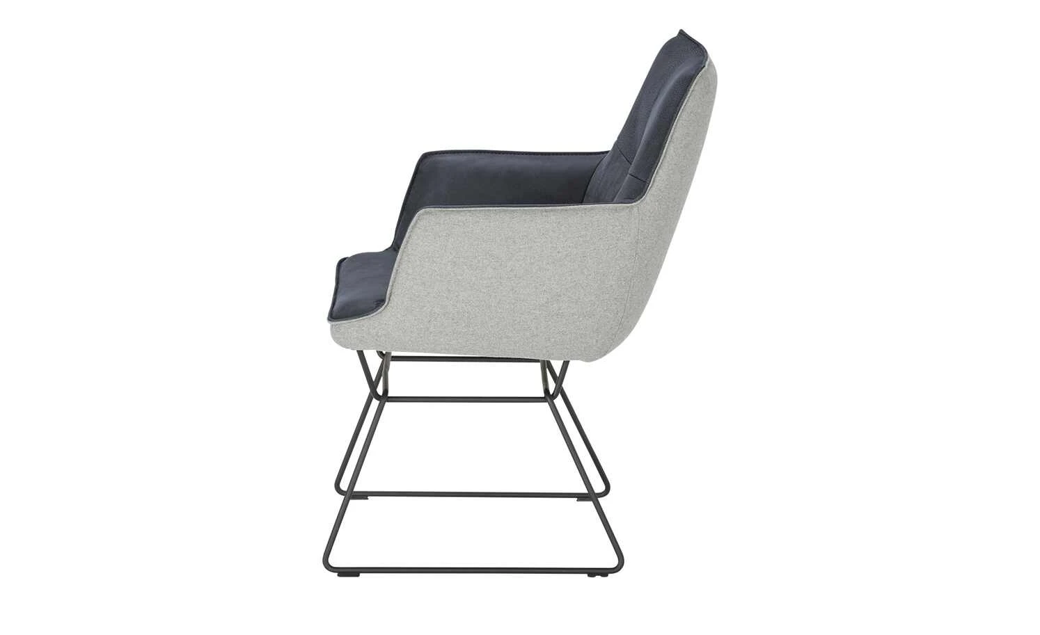 KOINOR Kufenstuhl mit Leder Bexx | Night (Dunkelblau) / Hellgrau Ja – Bild 2