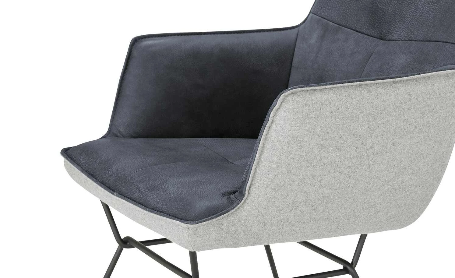 KOINOR Kufenstuhl mit Leder Bexx | Night (Dunkelblau) / Hellgrau Ja – Bild 10