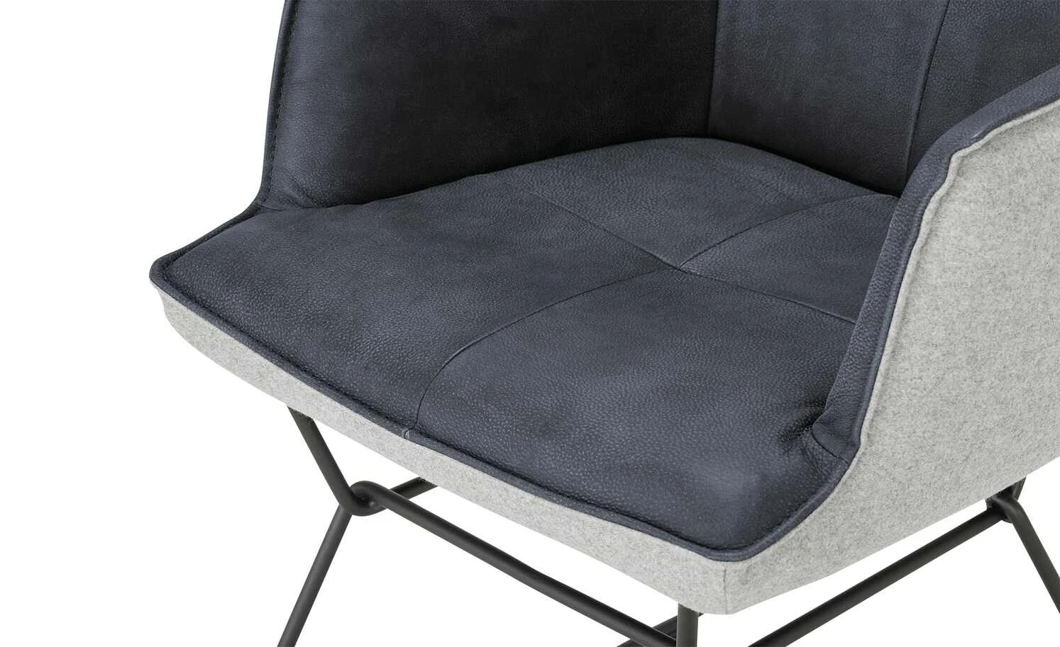 KOINOR Kufenstuhl mit Leder Bexx | Night (Dunkelblau) / Hellgrau Ja – Bild 9