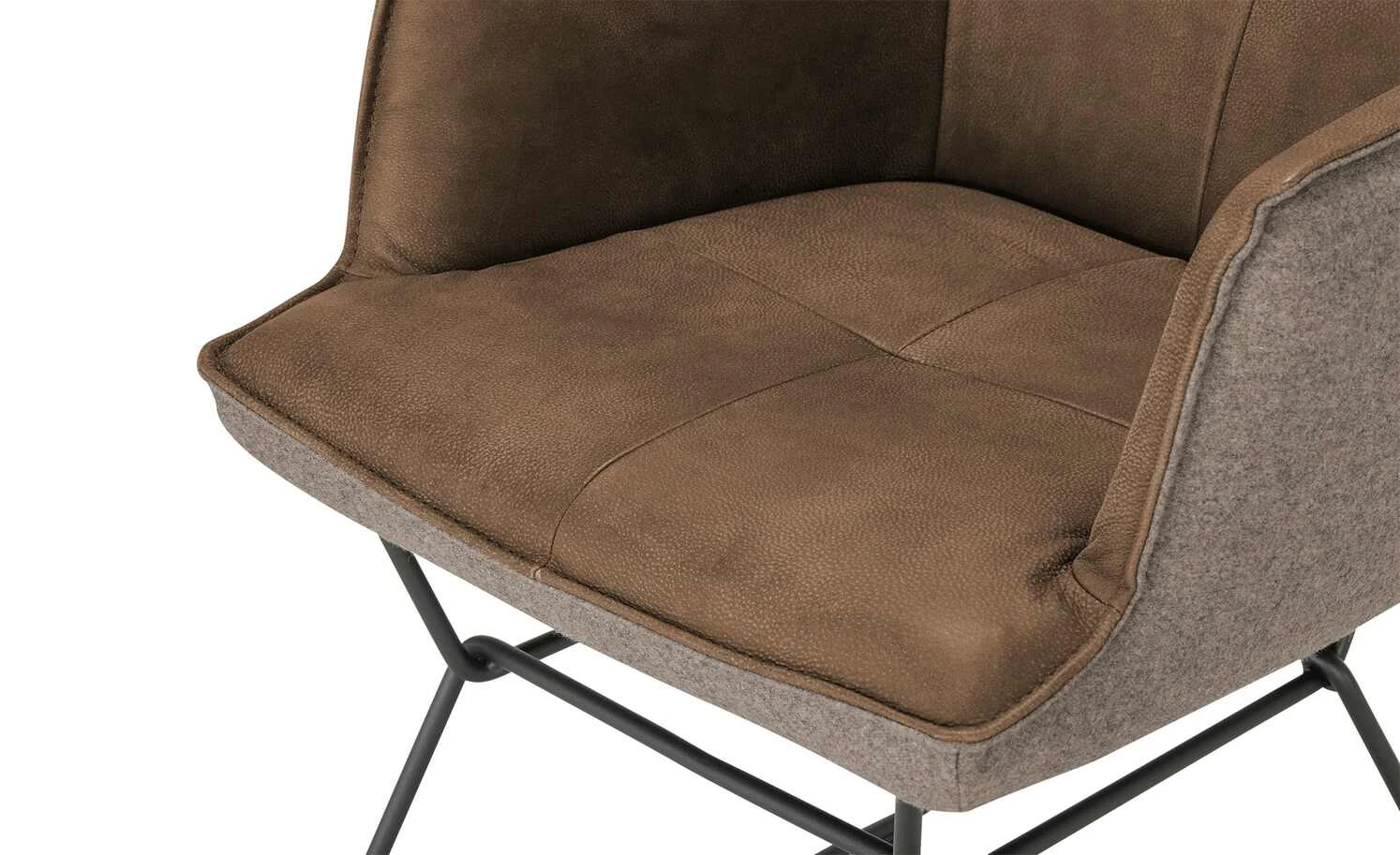 KOINOR Kufenstuhl mit Leder Bexx | Chai (Hellbraun) / Dunkelbraun Ja – Bild 4