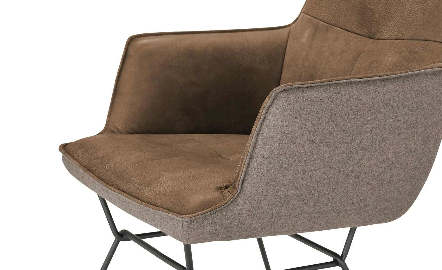 KOINOR Kufenstuhl mit Leder Bexx | Chai (Hellbraun) / Dunkelbraun Ja – Bild 5