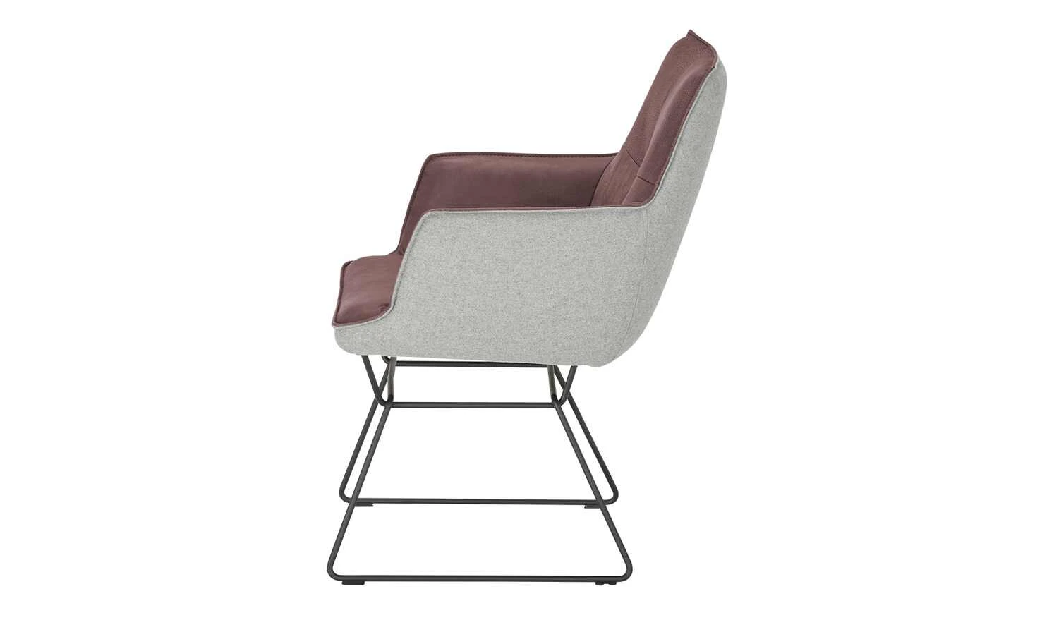 KOINOR Kufenstuhl mit Leder Bexx | Plum (Rosa) / Hellgrau Ja – Bild 11