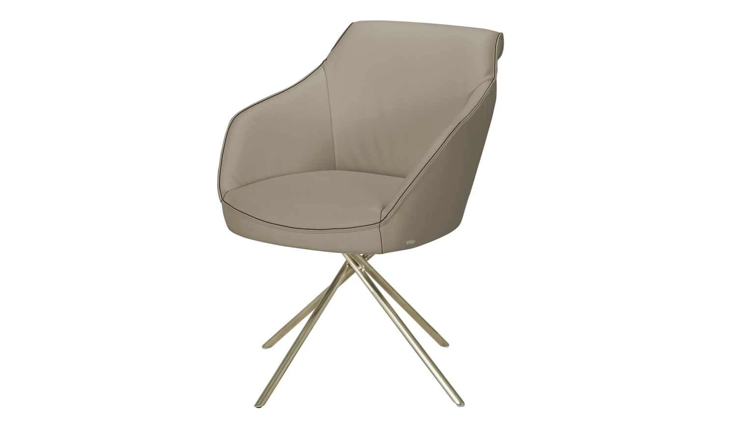 KOINOR Armlehnstuhl Dining System 1 | Nebbia (Taupe) / Kontrastnaht Dunkelbraun – Bild 11