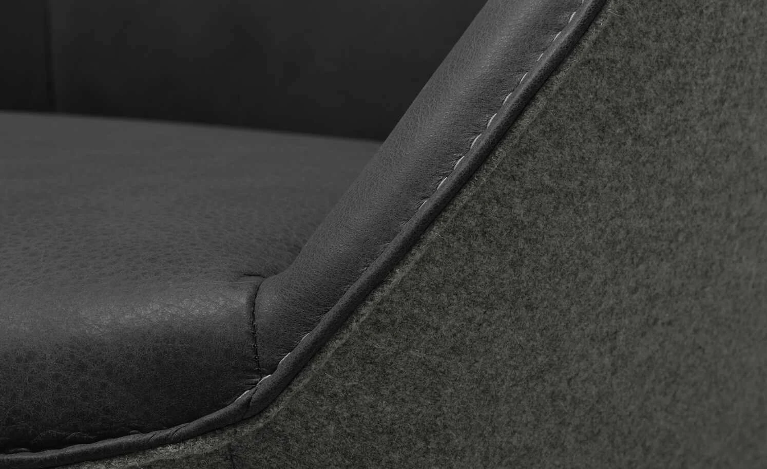 KOINOR Armlehnstuhl Dining System 4 | Omega (Dunkelgrau) / Dunkelgrau / Kontrastnaht Hellgrau – Bild 5