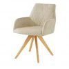 Woodford Polsterstuhl mit Armlehne Bristol | Creme Eiche Ja
