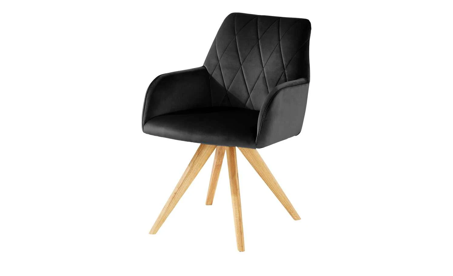 Woodford Polsterstuhl mit Armlehne Bristol | Schwarz Eiche Ja
