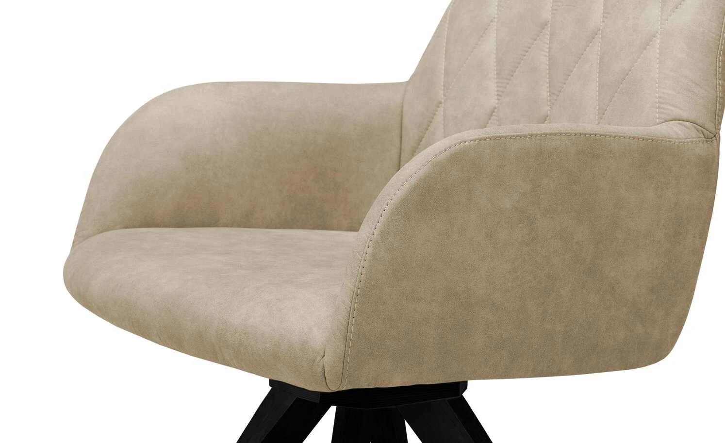 Woodford Polsterstuhl mit Armlehne Bristol | Sand (Beige) Schwarz Ja – Bild 8