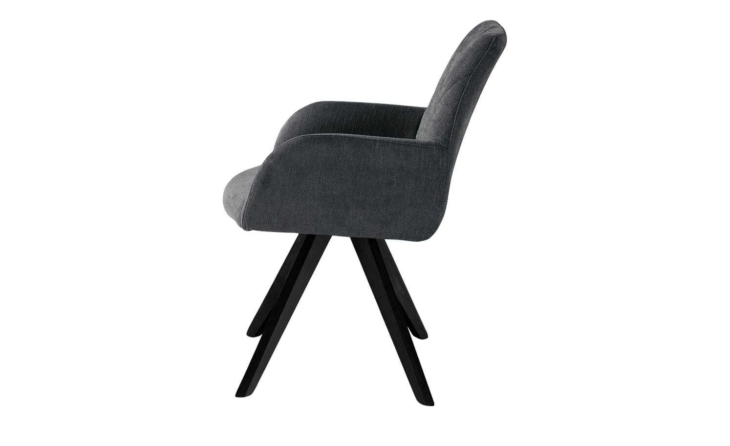 Woodford Polsterstuhl mit Armlehne Bristol | Schwarz Schwarz Ja – Bild 2