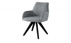 Woodford Polsterstuhl mit Armlehne Bristol | Grau Schwarz Ja