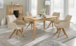 Woodford Polsterstuhl mit Armlehne Bristol | Sand (Beige) Eiche Nein