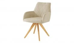 Woodford Polsterstuhl mit Armlehne Bristol | Creme Eiche Nein