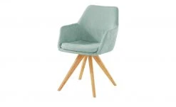 Woodford Polsterstuhl mit Armlehne Helsinki | Türkis Nein Eiche