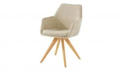 Woodford Polsterstuhl mit Armlehne Helsinki | Creme Ja Eiche