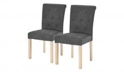 Woodford 2er Set Polsterstuhl Messena | Anthrazit Eiche Sonoma