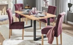 Woodford 2er Set Polsterstuhl Messena | Bordeaux Buche