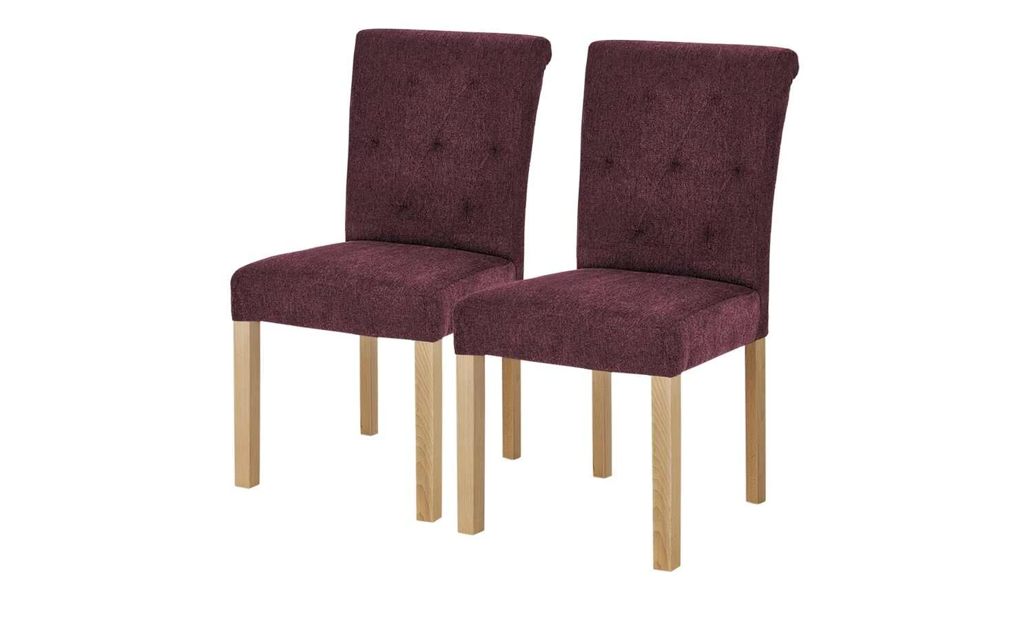 Woodford 2er Set Polsterstuhl Messena | Bordeaux Buche – Bild 2