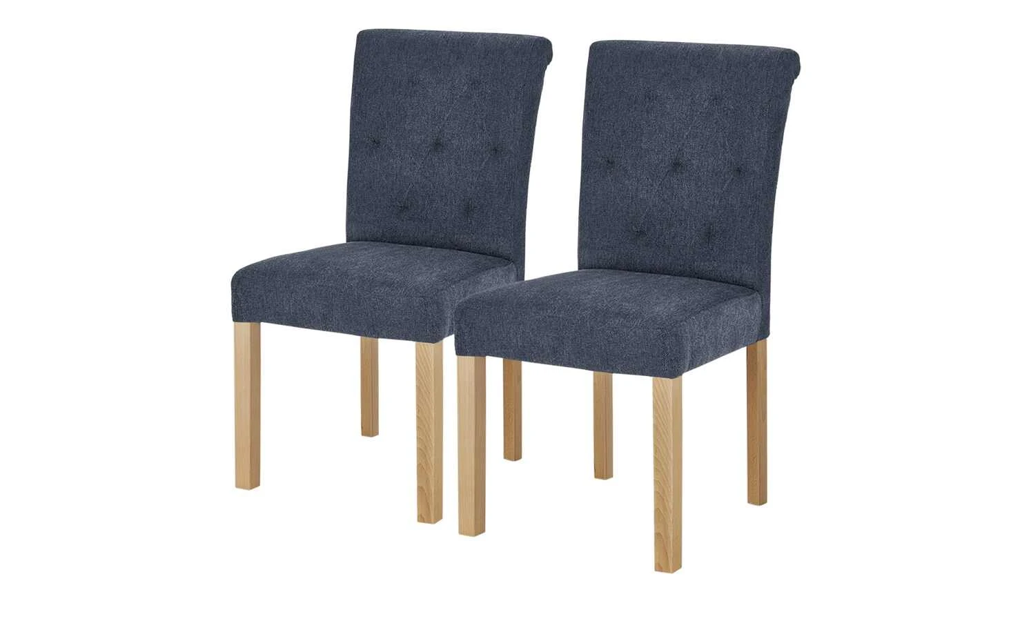 Woodford 2er Set Polsterstuhl Messena | Nachtblau Buche – Bild 2