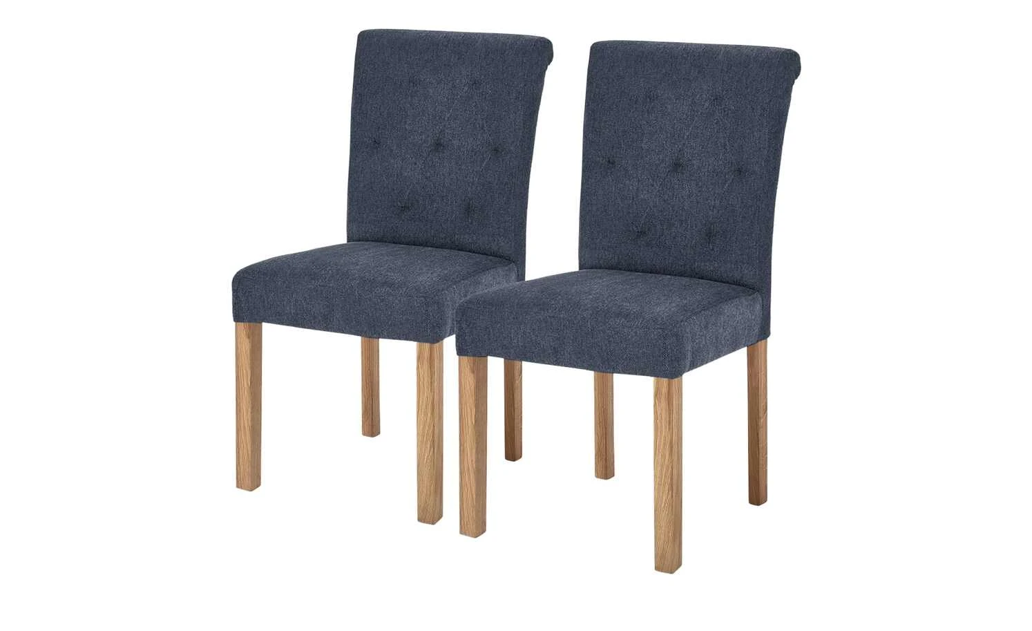 Woodford 2er Set Polsterstuhl Messena | Nachtblau Eiche – Bild 2