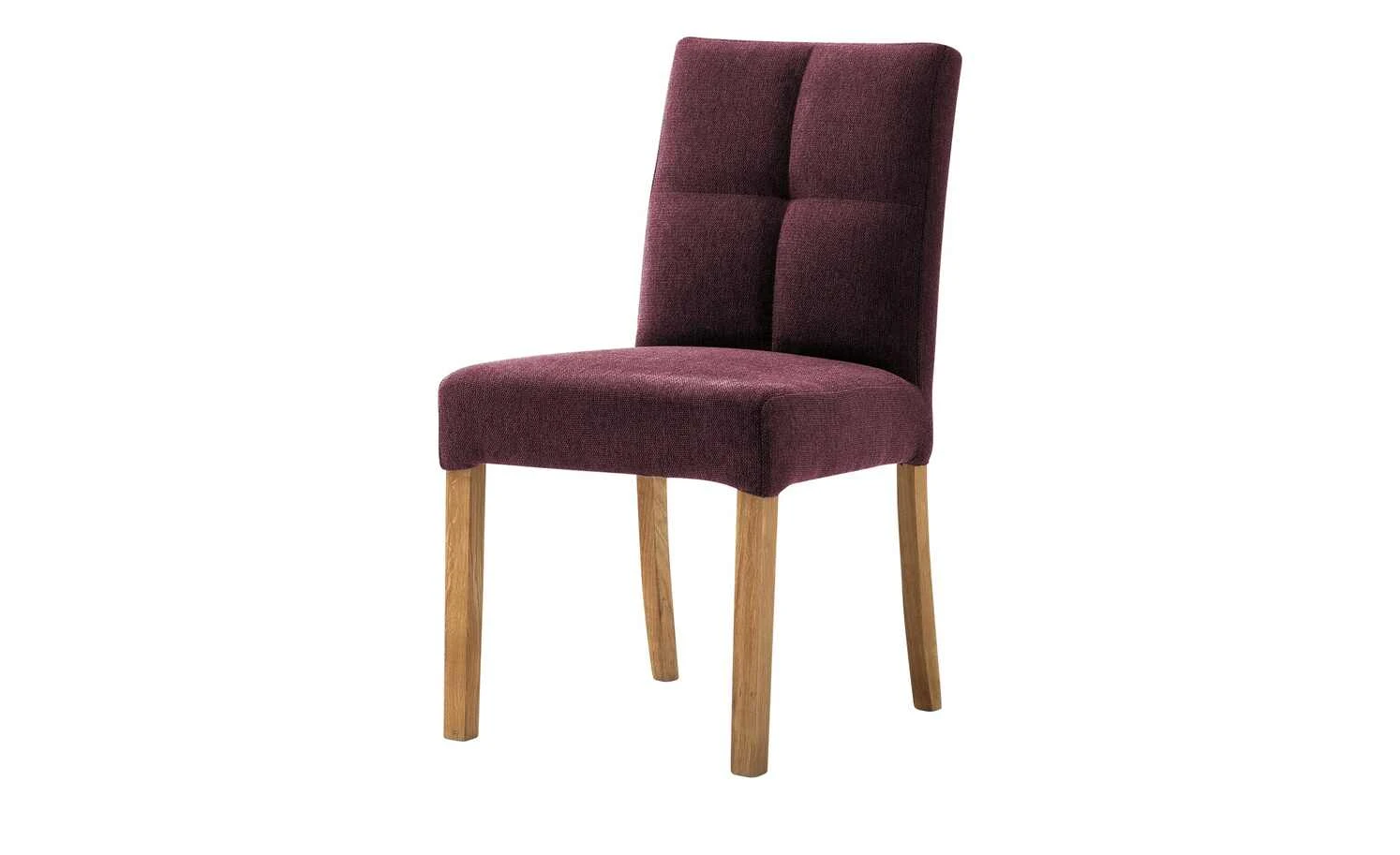 Woodford 2er Set Polsterstuhl Mako | Webstoff fein Bordeaux Eiche geölt – Bild 4