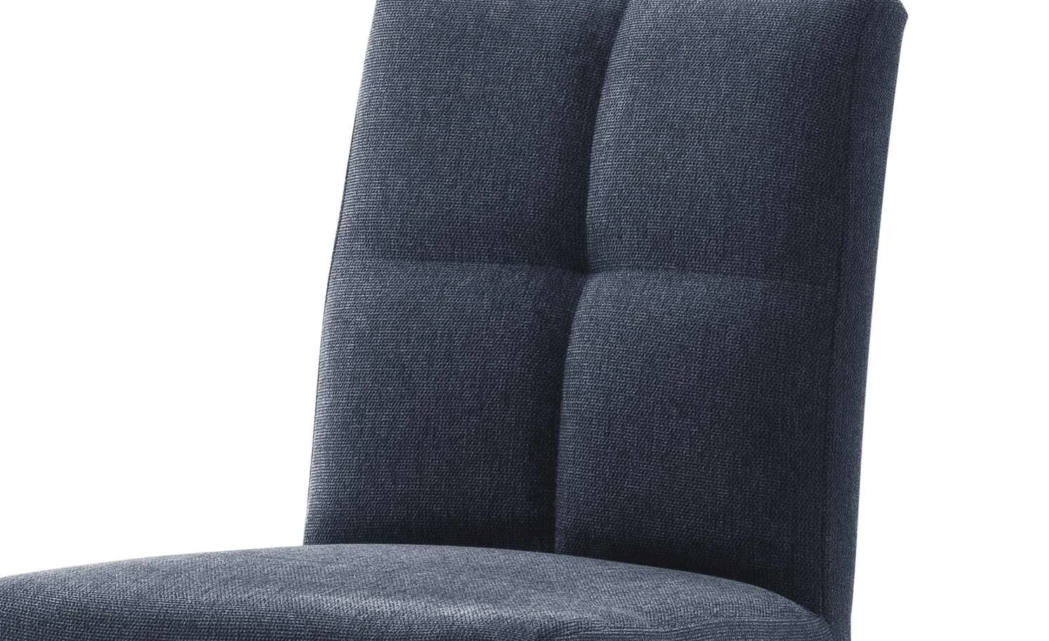 Woodford 2er Set Polsterstuhl Mako | Webstoff fein Nachtblau Buche natur – Bild 2