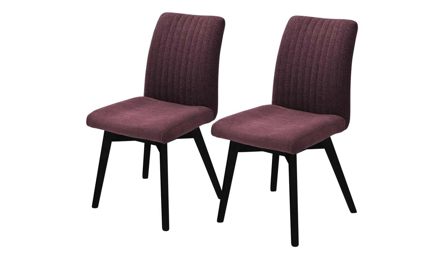 Woodford 2er Set Polsterstuhl Menda | Bordeaux Schwarz Nein Nein – Bild 2