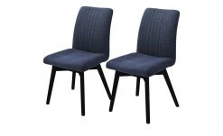Woodford 2er Set Polsterstuhl Menda | Nachtblau Schwarz Nein Nein