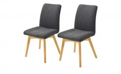 Woodford 2er Set Polsterstuhl Menda | Anthrazit Wildeiche Nein Ja
