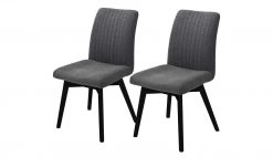 Woodford 2er Set Polsterstuhl Menda | Anthrazit Schwarz Nein Ja