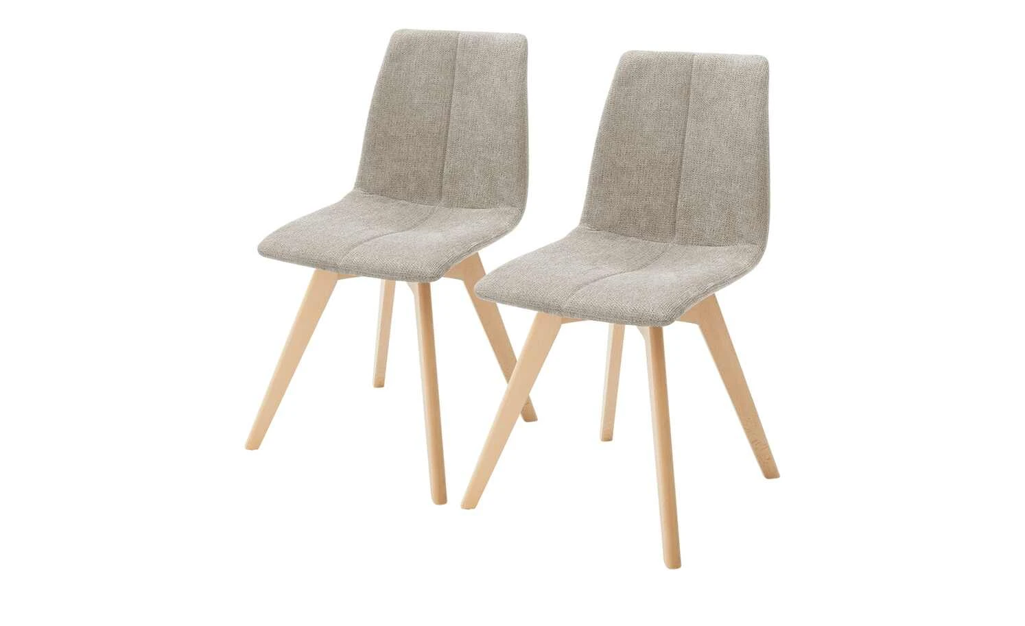 Woodford 2er Set Polsterstuhl Marven | Cappuccino (Hellbraun) Buche natur