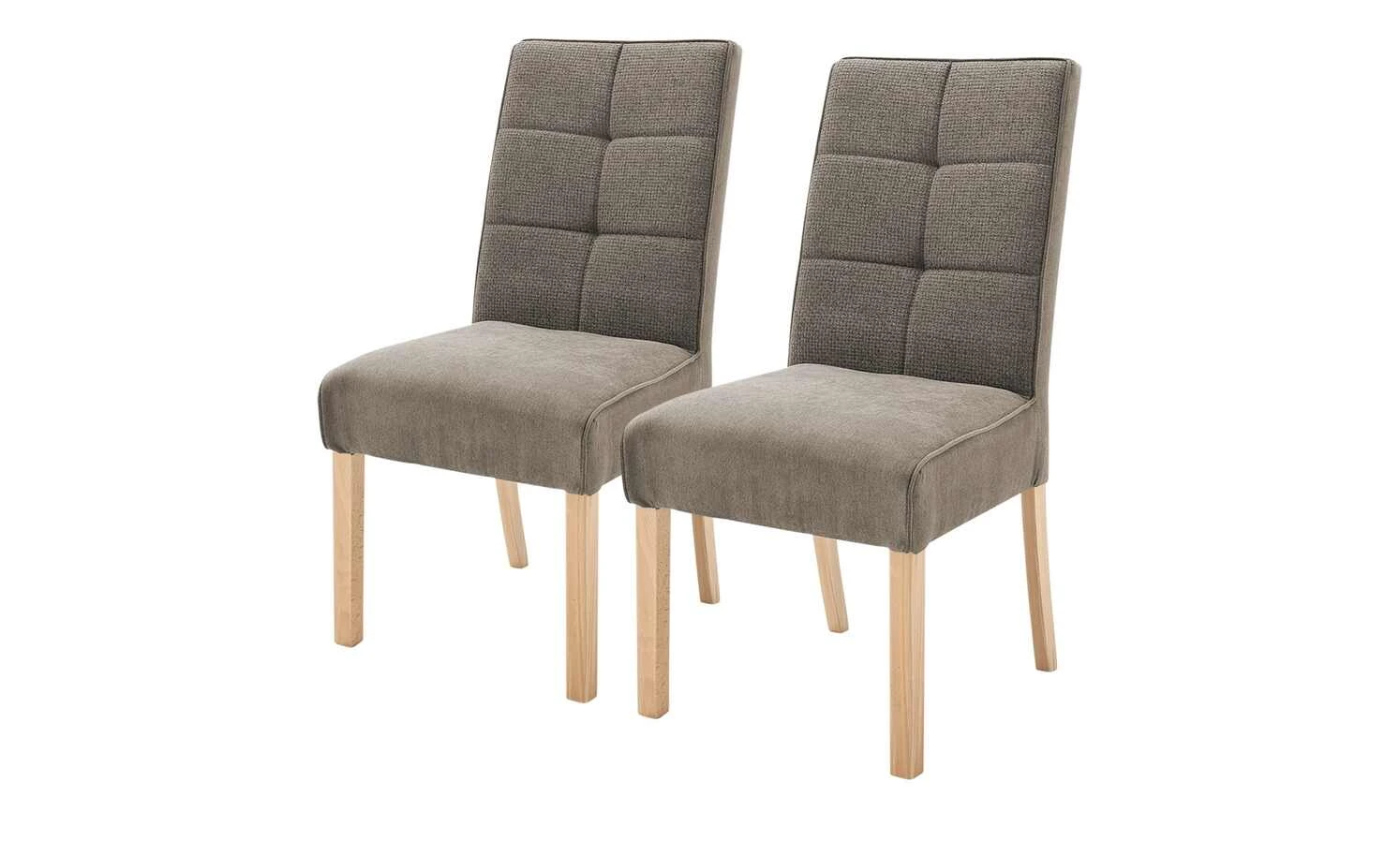 Woodford 2er Set Polsterstuhl Renaldo | Cappuccino (Braun) Buche natur – Bild 2