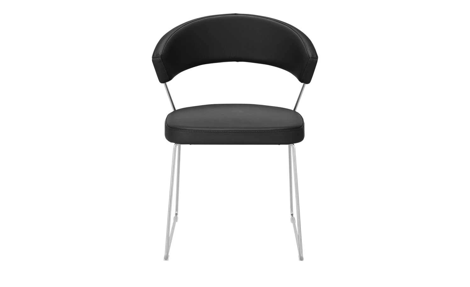 Connubia Kufenstuhl Leder New York | Schwarz – Bild 3