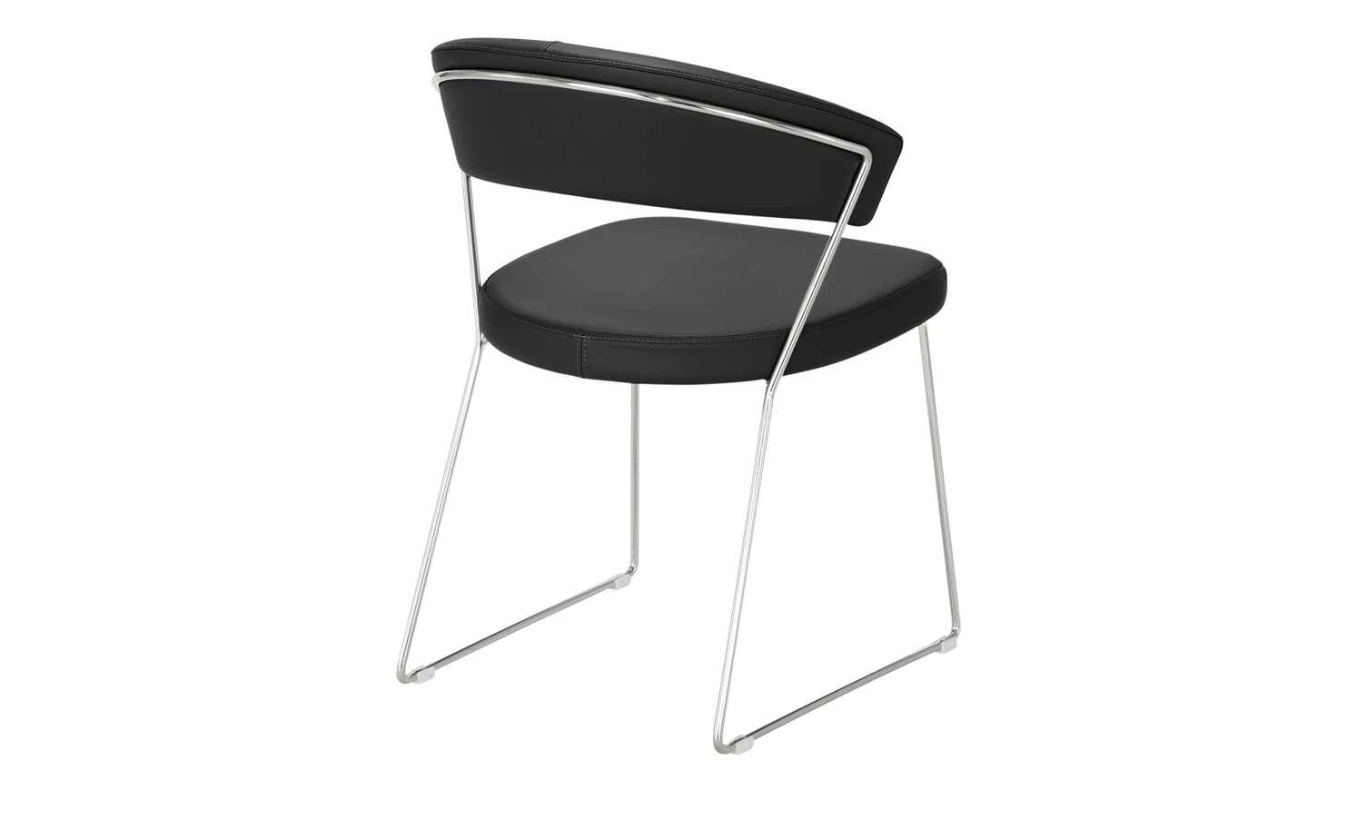 Connubia Kufenstuhl Leder New York | Schwarz – Bild 4