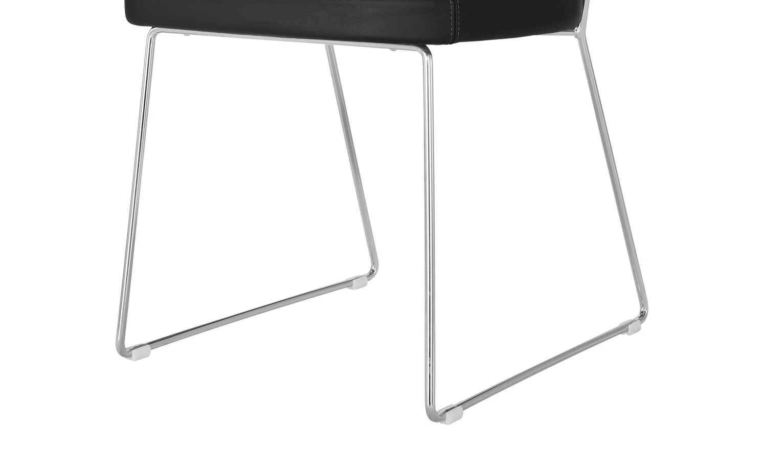 Connubia Kufenstuhl Leder New York | Schwarz – Bild 6