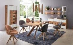 Wohnwert Armlehnstuhl Novum | Cognac mit Elastic-Aktiv-Federung (gesundes Sitzen)