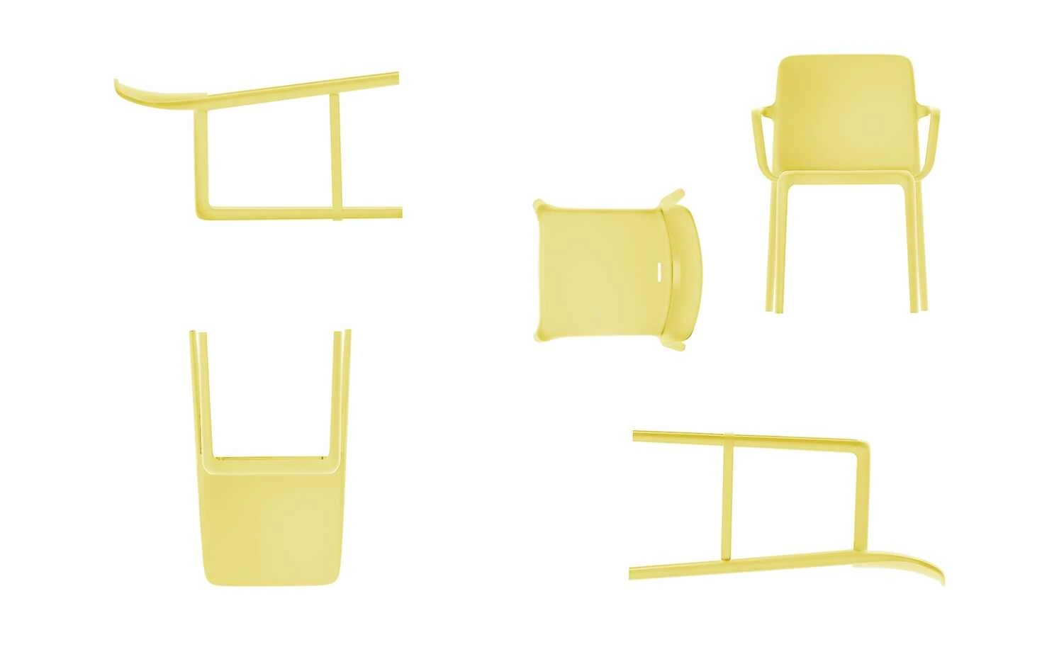 Connubia Stuhl stapelbar Bayo | Zitronengelb Nein – Bild 4