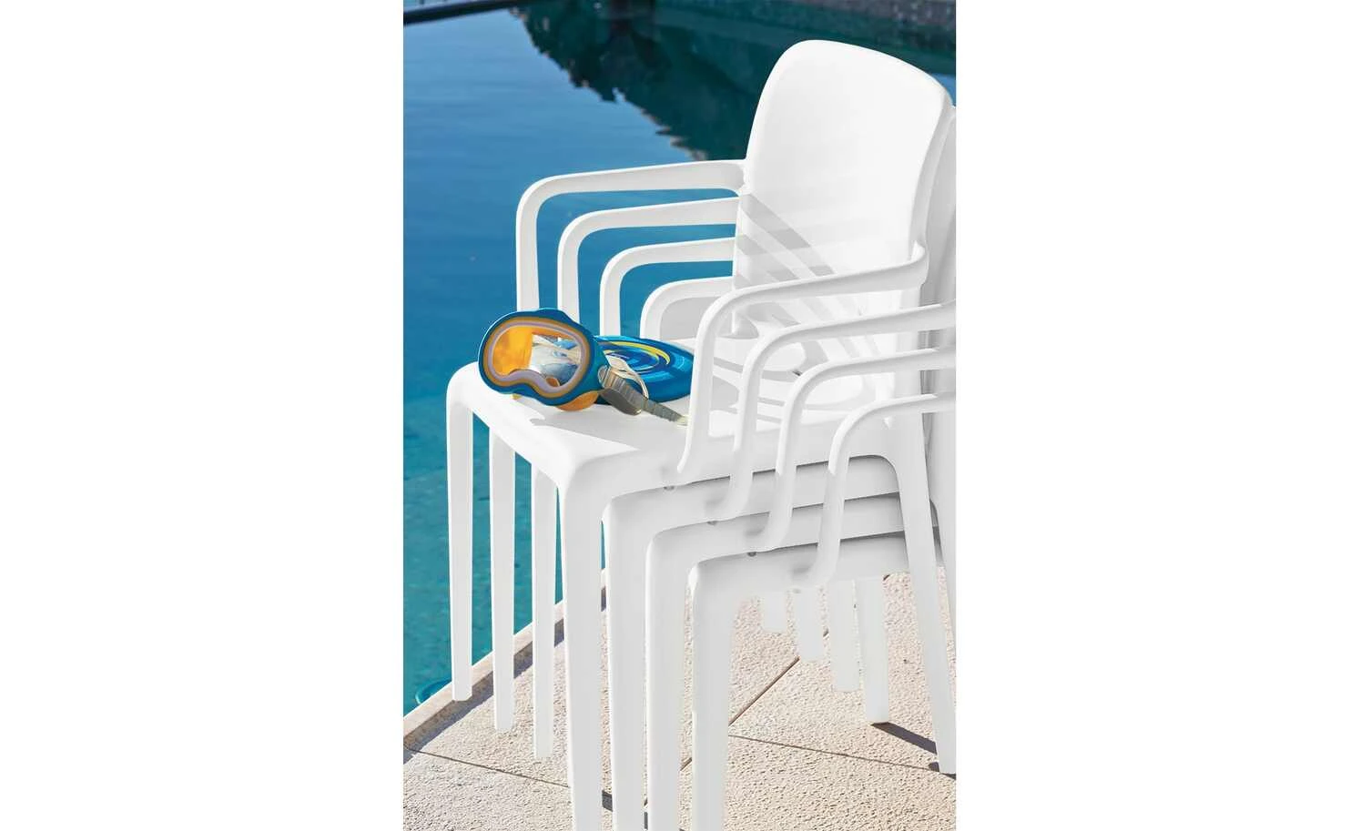 Connubia Stuhl stapelbar Bayo | Schneeweiß Ja – Bild 2