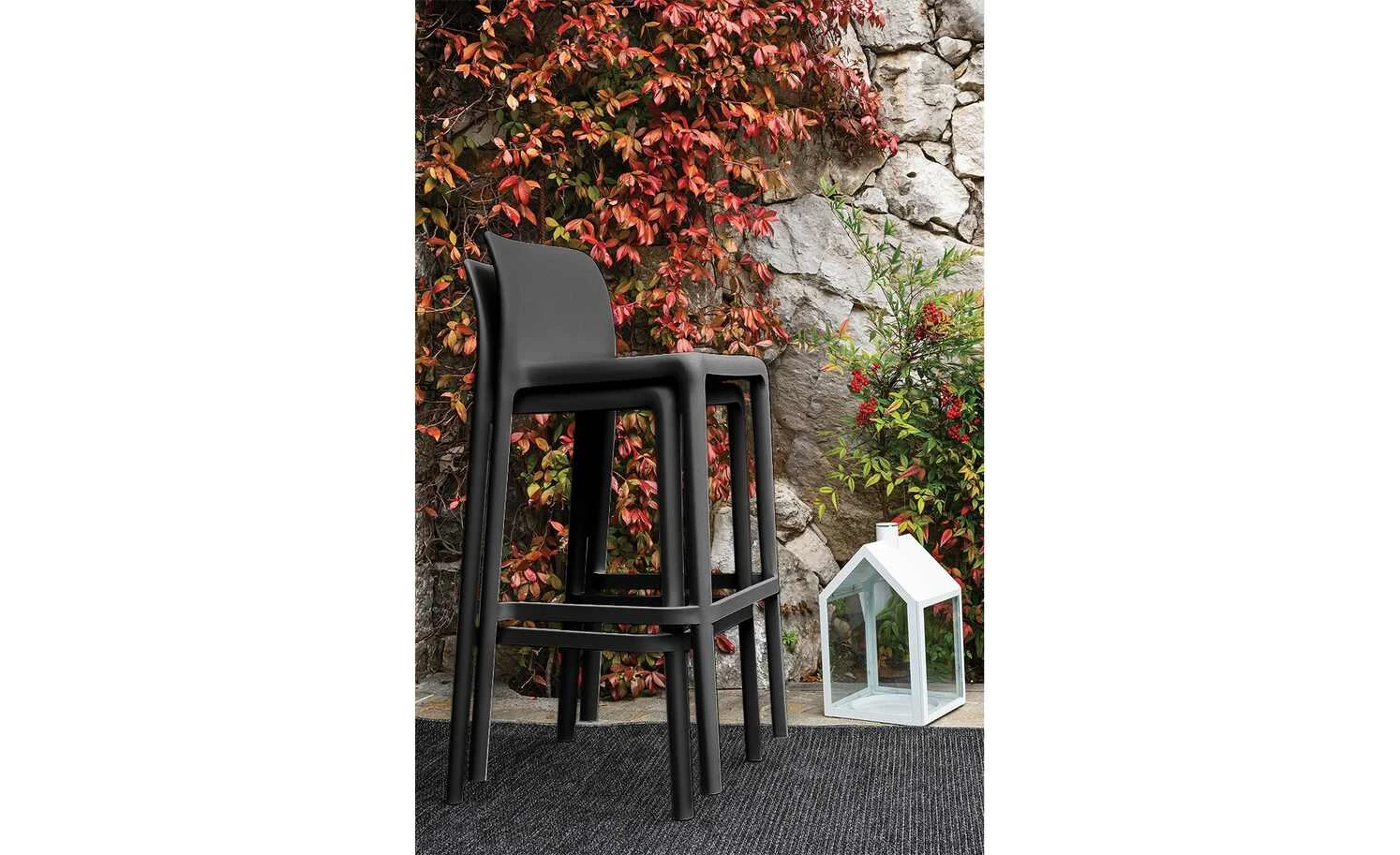 Connubia Barhocker stapelbar Bayo | Schwarz ca. 65 cm – Bild 5