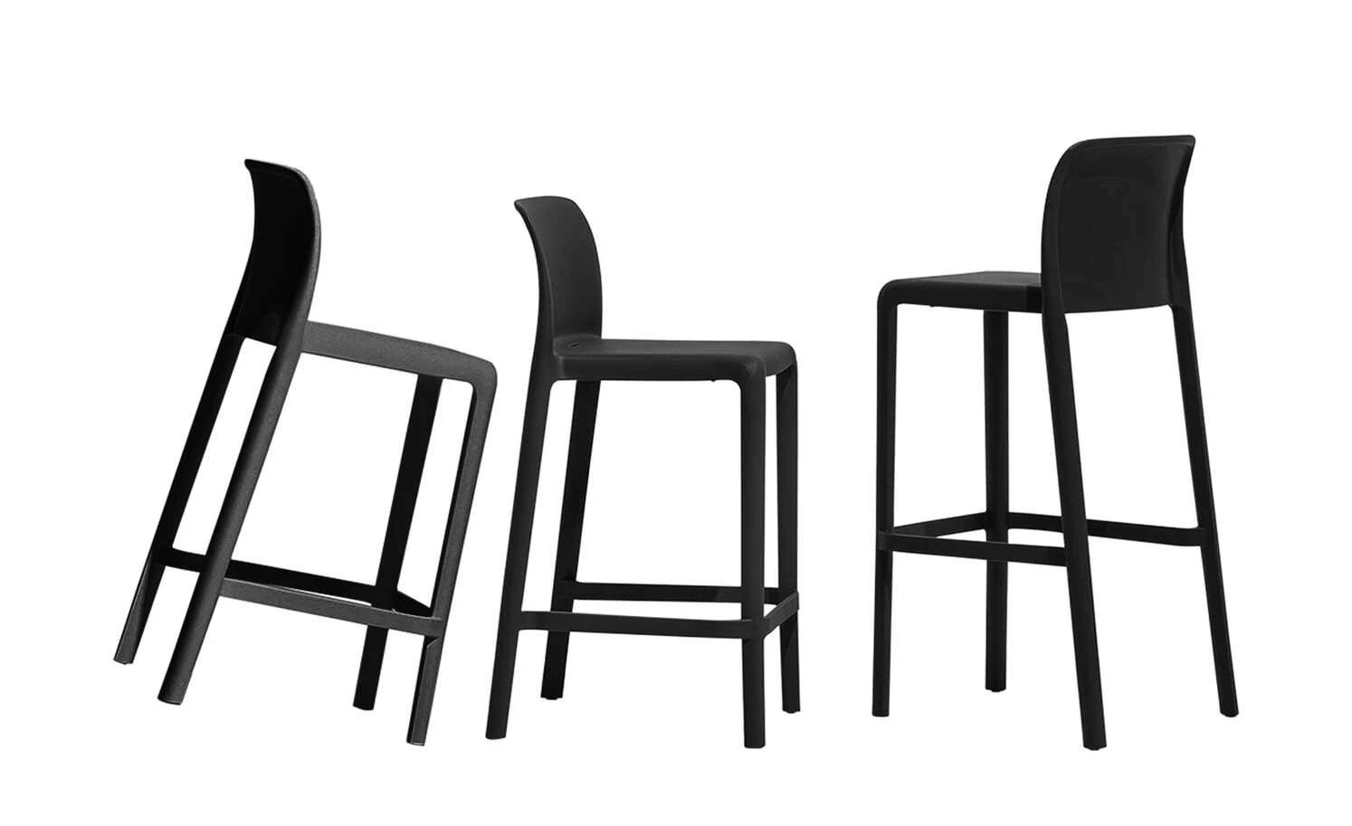 Connubia Barhocker stapelbar Bayo | Schwarz ca. 65 cm – Bild 4