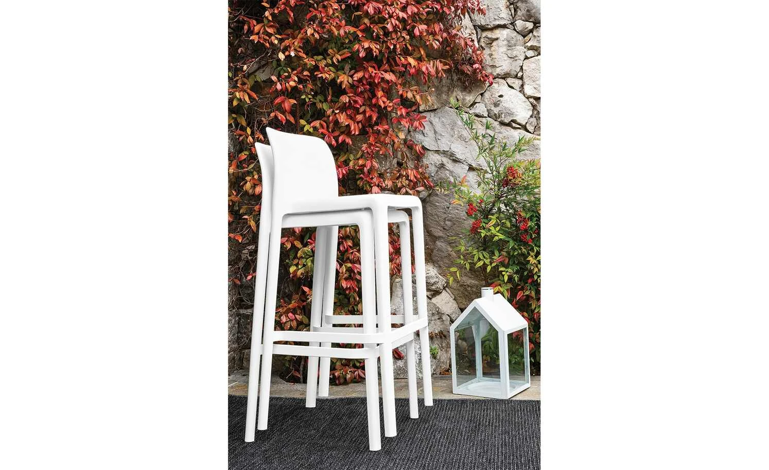 Connubia Barhocker stapelbar Bayo | Schneeweiß ca. 65 cm – Bild 6