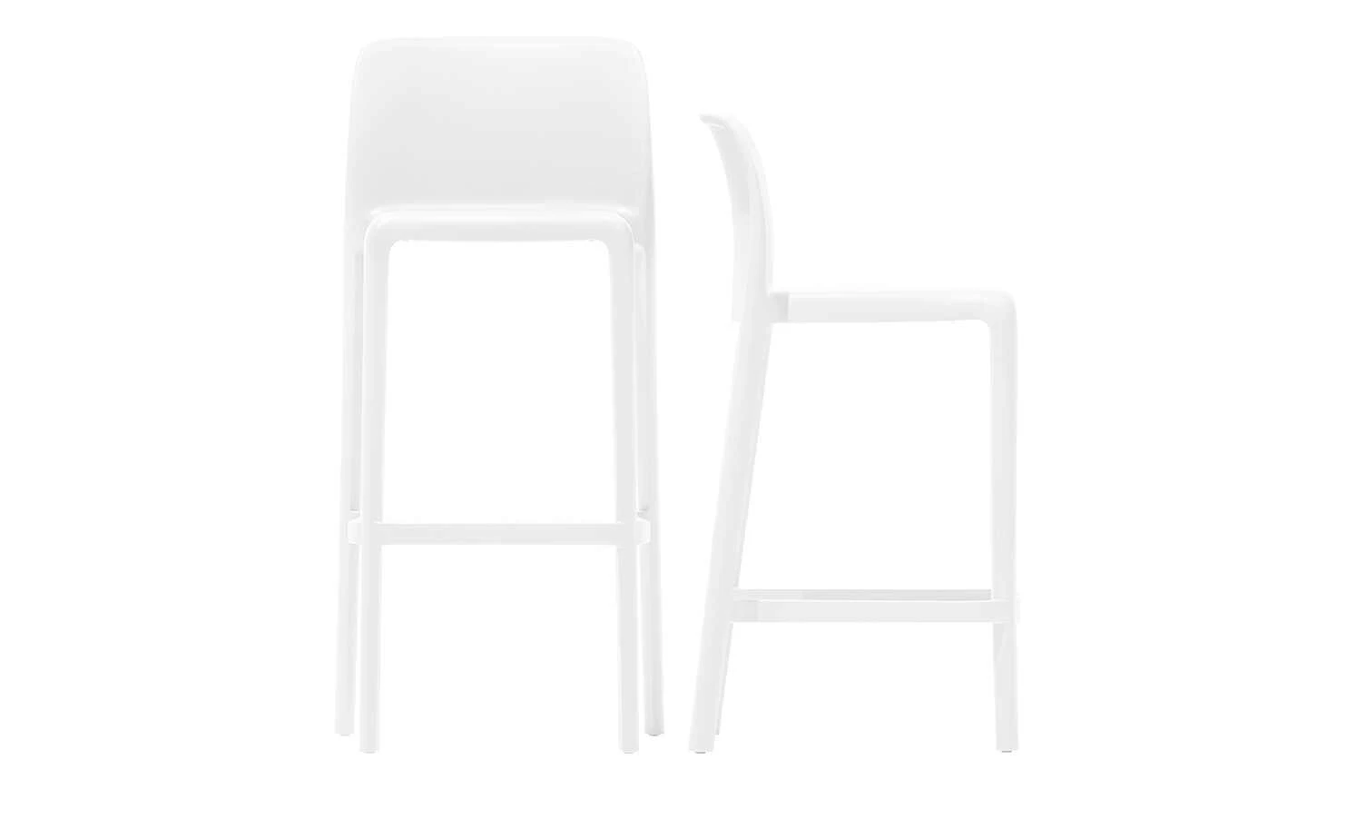 Connubia Barhocker stapelbar Bayo | Schneeweiß ca. 65 cm – Bild 3