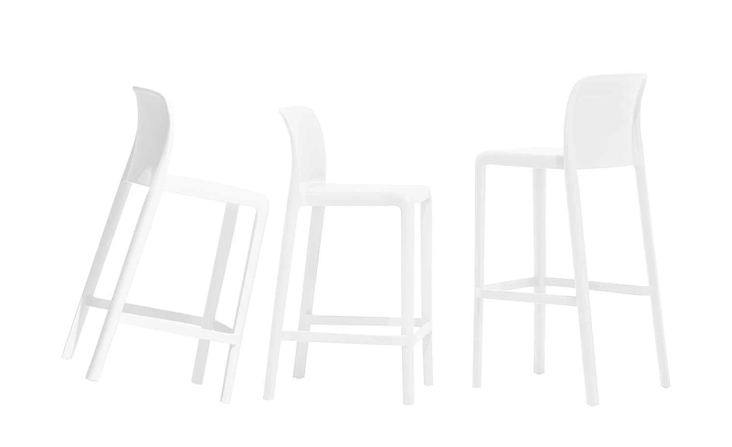 Connubia Barhocker stapelbar Bayo | Schneeweiß ca. 65 cm – Bild 2