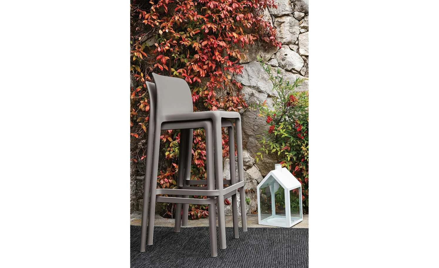 Connubia Barhocker stapelbar Bayo | Taubengrau ca. 65 cm – Bild 6